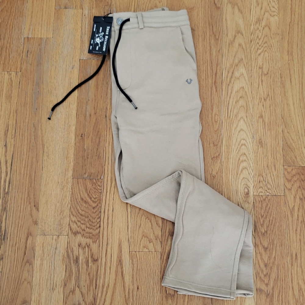 True Religion sweatpants dark beige men's M